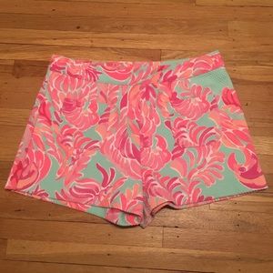 3” alycia pocket short poolside blue love birds